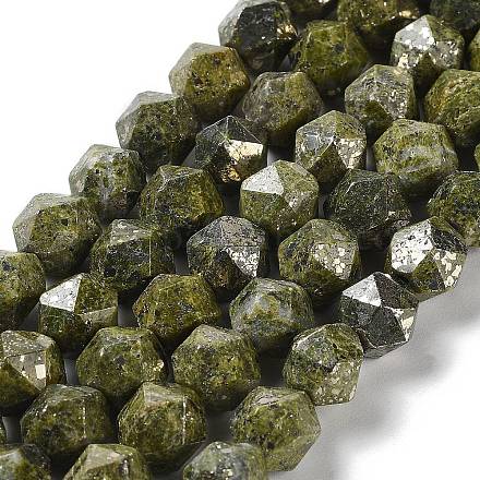 Natural Pyrite Beads Strands G-G030-A03-01-1
