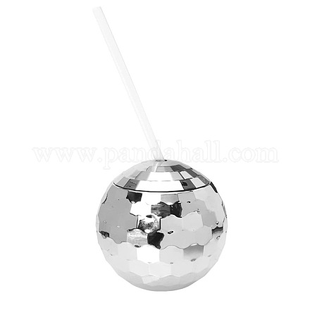 Taza de bola de discoteca con tapa y pajita FEPA-PW0001-045C-1