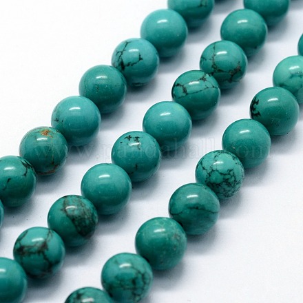 Chapelets de perles en howlite naturelle X-G-I199-33-10mm-1
