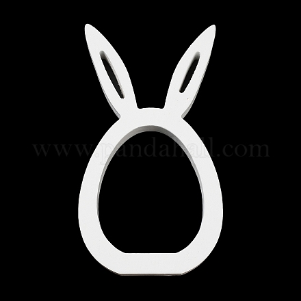 Easter Wood Rabbit Figurines DJEW-A012-01A-1