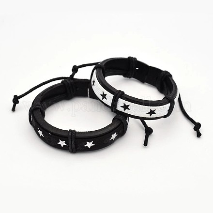 Adjustable Cord Bracelets BJEW-M117-09-1