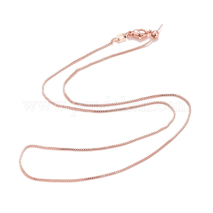 Adjustable Electroplate Brass Venetian Chain Necklace Making MAK-L028-02RG-1