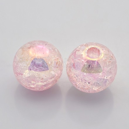 Ab couleur craquement acryliques perles rondes CACR-M002-16mm-10-1