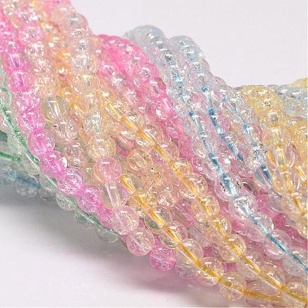 Synthetic Crackle Quartz Beads Strands CCG-K001-12mm-M-1