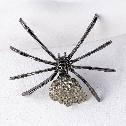 Spinnendekorationen aus natürlichem Pyrit und einer Legierung WG61950-01-1