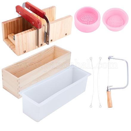 Kits para hacer jabón DIY pandahal: cortador de jabón de madera con hoja cepilladora recta ondulada DIY-PH0004-57-1
