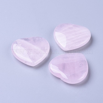 Piedra de amor de corazón de cuarzo rosa natural G-I257-01-1