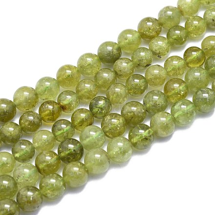 Natürlichen grünen Granat Perlen Stränge G-K310-C17-8mm-1