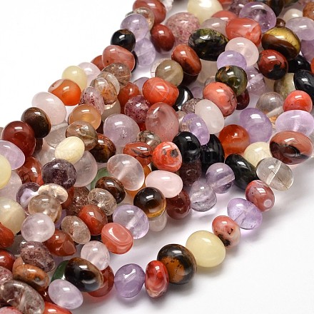Pépites de pierres précieuses naturelles mixtes perler brins X-G-J337-14-1