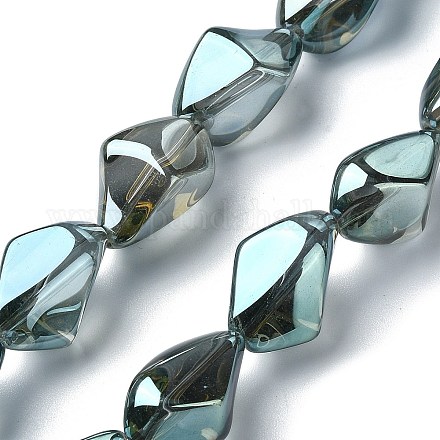 Chapelets de perles en verre transparent électrolytique EGLA-E060-01A-FR02-1