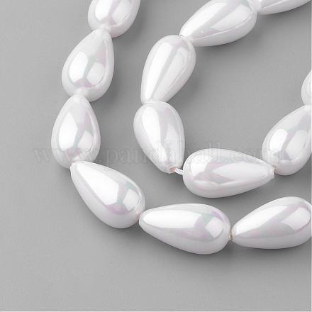 Shell Pearl Beads Strands PEAR-R064-80-1