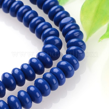 Imitation Lapis Lazuli Synthetic Gemstone Rondelle Bead Strands G-E274-02-1