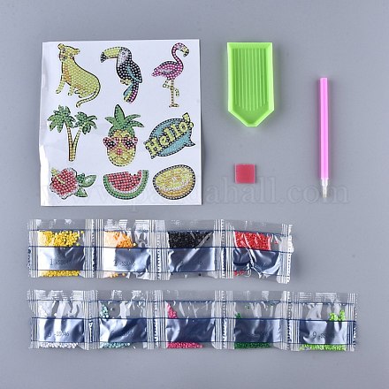 Diy kits de pegatinas de pintura de diamantes para niños DIY-K020-08-1