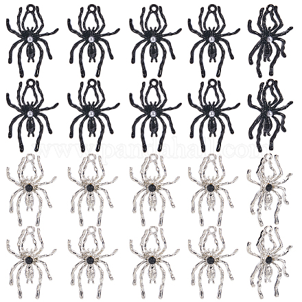 20 шт. подвески из цинкового сплава 2 цветов с пластиковыми бусинами FIND-SC0012-63-1