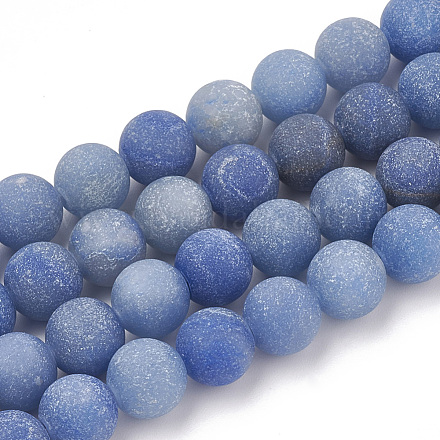 Natural Blue Aventurine Beads Strands G-T106-208-1