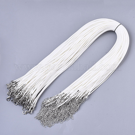 Waxed Cotton Cord Necklace Making MAK-S032-1.5mm-B20-1