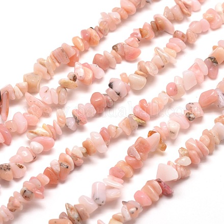 Puce opale brins de perles roses naturelles G-M205-74-1