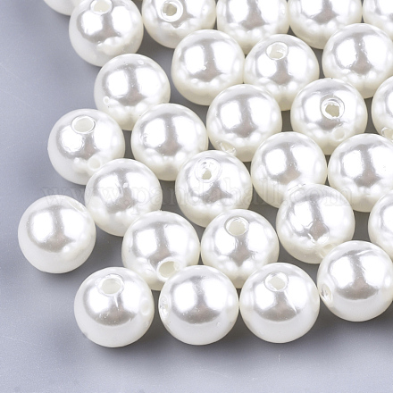 Perles acryliques de perles d'imitation X-SACR-S028-01-1