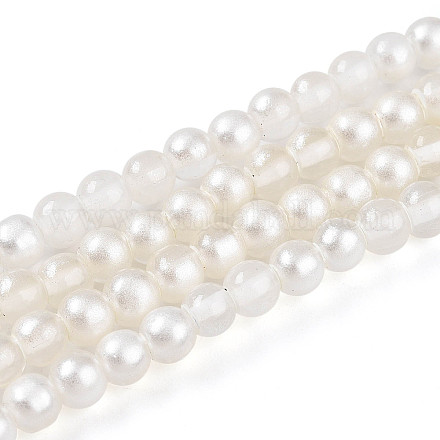 Запекание окрашенные прозрачные стеклянные бусины нити X1-DGLA-N011-4mm-01-1