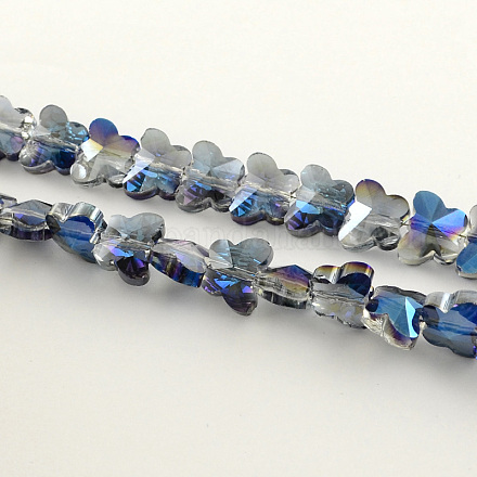 Electroplate Faceted Glass Beads EGLA-R092-01-1