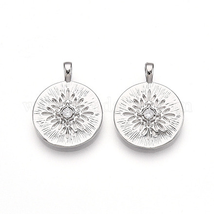 Латунные микро проложить кубического циркония подвески ZIRC-T016-19P-1