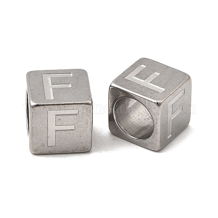 Европейские бусины из нержавеющей стали 304 STAS-D382-02F-P-1