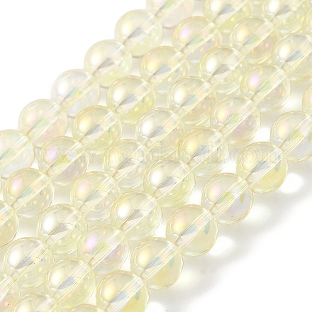 Прозрачные стеклянные бусины гальваническим пряди GLAA-T032-T8mm-C02-1