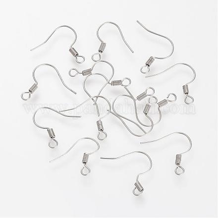 304 Stainless Steel Earring Hooks STAS-S066-10-1