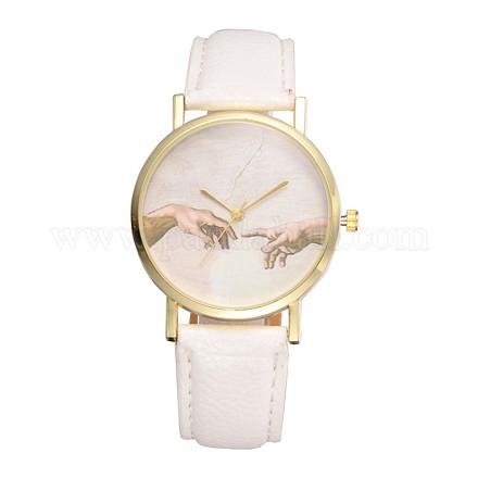 Hand In Hand Pattern Imitation Leather Alloy Electronic Wristwatches X-WACH-I007-03B-1
