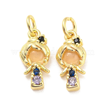 Подвески из латуни с кубическим цирконием для женщин KK-Q798-01J-G-1