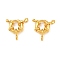 Brass Spring Ring Clasps, Golden, 11x5mm, Tube Bails: 8.5x4.5x1.5mm, Hole: 2mm