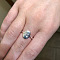 Fashionable Alloy Finger Rings, Special-Interest, for Women, Oval with Birth Flower, Silver, US Size 7(17.3mm)