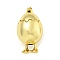 Rack Plating Brass Pendants, Cadmium Free & Lead Free, Egg, Real 18K Gold Plated, 32x18x17mm, Hole: 4x3.2mm