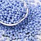 Baking Paint Glass Seed Beads, Round Hole, Rondelle, Grade A, Medium Slate Blue, 5~6x3.5~4mm, Hole: 1.6~1.8mm, about 3000pcs/pound