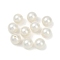 Shell Pearl Beads, Round, Half Drilled, Seashell Color, 12mm, Hole: 1.2mm