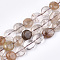 Natural Rutilated Quartz Beads Strands, Nuggets, Tumbled Stone, 9~13x9~10x4~7mm, Hole: 1mm, about 38~40pcs/strand, 15.3 inch