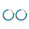 Bohemia Style Colorful Clay Beads Hoop Earrings, Ring
