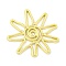 Rack Plating Alloy Pendants, Polygon with Sun, Golden, 31x31x1.5mm, Hole: 8x2mm