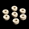 Maple Wood Beads, Flat Round, Beige, 8x4mm, Hole: 3mm