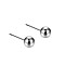 Anti-Tarnish Rhodium Plated Round 999 Fine Silver Stud Earrings for Women, with 999 Stamp, Platinum, 16x5mm