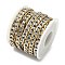 304 Stainless Steel Two Tone Curb Chains Unwelded, with Spool, Ion Plating(IP), Golden & Stainless Steel Color, 9x6x2mm