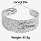 304 Stainless Steel Hammered Cuff Bangles for Women, Stainless Steel Color, Inner Diameter: 2-1/2 inch(6.3cm)