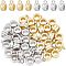 40Pcs 2 Colors Brass Tube Bails, Loop Bails, Long-Lasting Plated, Grooved Column, Lead Free & Cadmium Free, Real Gold Plated & Real Platinum Plated, 9.5x6.5x4mm, Hole: 2mm, Inner Diameter: 3.5mm, 20pcs/color