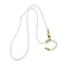 3.5MM Polyester Metallic Cord Braided Cord Necklace Making, with Brass Findings and 202 Stainless Steel Lobster Claw Clasps, Long-Lasting Plated, Rack Plating, Golden, White, 16.14 inch(41cm)~18.11 inch(46cm)