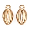 Ocean Themes Alloy Pendants, Shell Shape, Golden, 16x8x4mm, Hole: 1.8mm