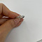 Brass Micro Pave Clear Cubic Zirconia Finger Rings, Real Platinum Plated, Letter Q, Inner Diameter: 20mm