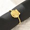 Shell 304 Stainless Steel Open Cuff Rings for Women, Golden, Shell: 10x10mm, Inner Diameter: Adjustable
