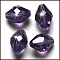 Imitation Austrian Crystal Beads, Grade AAA, K9 Glass, Faceted, Bicone, DarkSlate Blue, 10x13mm, Hole: 0.9~1mm