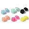 Food Grade Eco-Friendly Silicone Beads, Rose, Mixed Color, 20.5x12.5mm, Hole: 2mm