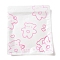 Rectangle Plastic Packaging Zip Lock Bags, Cartoon Bear Print Top Self Seal Pouches, Hot Pink, 24.9x22x0.01~0.15cm, Unilateral Thickness: 2.5 Mil(0.065mm)